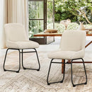 LUE BONA Breathable Dining Room Chairs Set of 2, Modern Upholstered Linen - Like New
