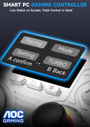 AOC PC Controller — Wireless Controller Compatible PC, Switch, Switch 2/2, iOS - Like New