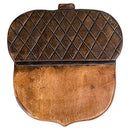 Sea Island Imports Acorn Hand Carved Acacia Hardwood Decorative Short Stool - Brand New