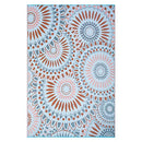 SMM005 Reversible Outdoor Plastic Rugs,Easy to Clean Patio Mat - 9x12 Blue - Brand New