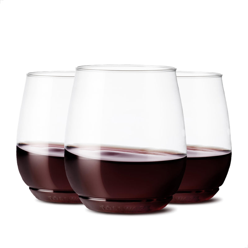 TOSSWARE POP 14OZ VINO, RECYCLABLE UNBREAKABLE PLASTIC WINE GLASSES, 48 COUNT - Brand New