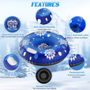 PIOSLEAI 39" SNOW TUBE SLED, 3PACK SLEDS FOR KIDS ADULT, THICKENED - BLUE/GREEN - Like New