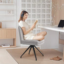 VECELO Criss Cross Legged Chair Armless Chair with Wide Padded Seat - Beige - Brand New