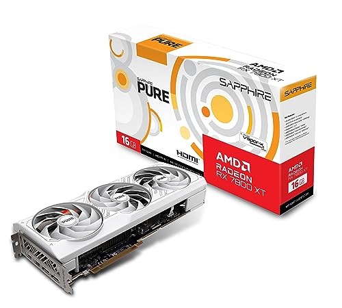 Sapphire 11330-03-20G AMD Radeon RX 7800 XT 16GB Gaming Graphics Card - White - Like New