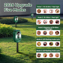 XMUNIHA SOLAR ULTRASONIC ANIMAL REPELLENT OUTDOOR, 2 PACK DEER REPELLENT - GREEN - Like New