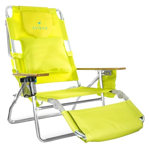 OSTRICH DELUXE 3 IN 1 BEACH CHAIR WITH FACE OPENING - PORTABLE - GREEN - Like New