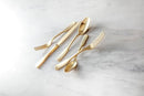 Fortessa Ashton 18/10 Stainless Steel 20 Piece Flatware Set - Brushed Gold - Brand New