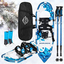 B09DYWGNDW 4-in-1 Lightweight Terrain Snowshoes Set Men/ Women/ Youth/ Kids - Brand New