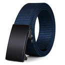 FAIRWIN MEN'S RATCHET WEB BELT 1.25 INCH NYLON AUTOMATIC BUCKLE BELT M, BLUE Like New