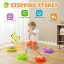 HIROSE VOICED STEPPING STONES 5PCS DURABLE NON-SLIP BALANCE STONES - BLUE/WHITE - Like New