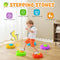 HIROSE VOICED STEPPING STONES 5PCS DURABLE NON-SLIP BALANCE STONES - BLUE/WHITE - Like New
