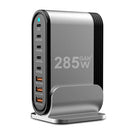 DENGWENQIANG USB C Fast Charging Station Hub 285W-8 Port Desktop 559 - Silver - Like New