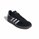 ADIDAS SAMBA LEATHER TRAINERS JUNIORS - SIZE: MEN 5.5 - BLACK/WHITE/BLACK - Brand New