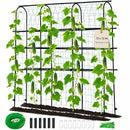 OTOSUNNY 72" GARDEN ARCH TRELLIS FOR CLIMBING PLANTS - BLACK - Like New