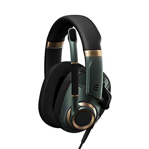 EPOS H6PRO CLOSED ACOUSTIC GAMING HEADSET MIC OVER-EAR LIFT-TO-MUTE - GREEN - Like New