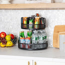 MIND READER 2-TIER SNACK CAROUSEL, COUNTERTOP ORGANIZER SNACKMESH - BLACK - Like New
