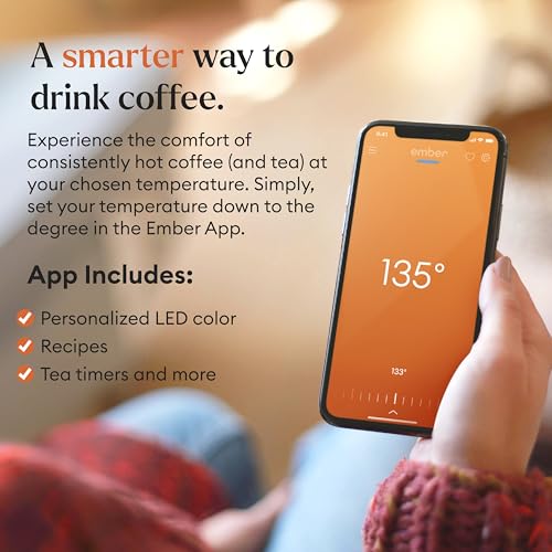 EMBER TEMPERATURE CONTROL SMART MUG 2, 10 OZ, APP-CONTROLLED - RED - Like New