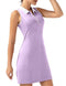 FKEEP WOMEN'S GOLF TENNIS DRESS SPORT ACTIVEWEAR ZIP SHORTS POCKET LIGHT PURPLE - Brand New