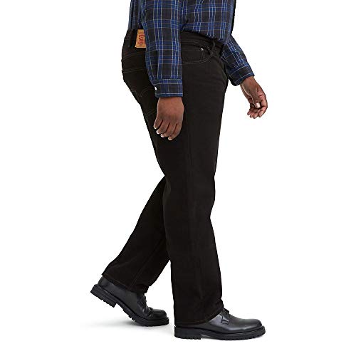 LEVI'S MEN'S 505 STANDARD FIT JEANS - SIZE: MEN 34X29 - BLACK - Brand New