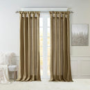 MADISON PARK EMILIA FAUX SILK SINGLE CURTAIN PRIVACY LINING WIN40-118 - BRONZE - Like New