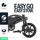 JETSON BOLT FOLDING ELECTRIC RIDE-ON BIKE EASY-FOLDING TWIST THROTTLE - BLACK - Like New