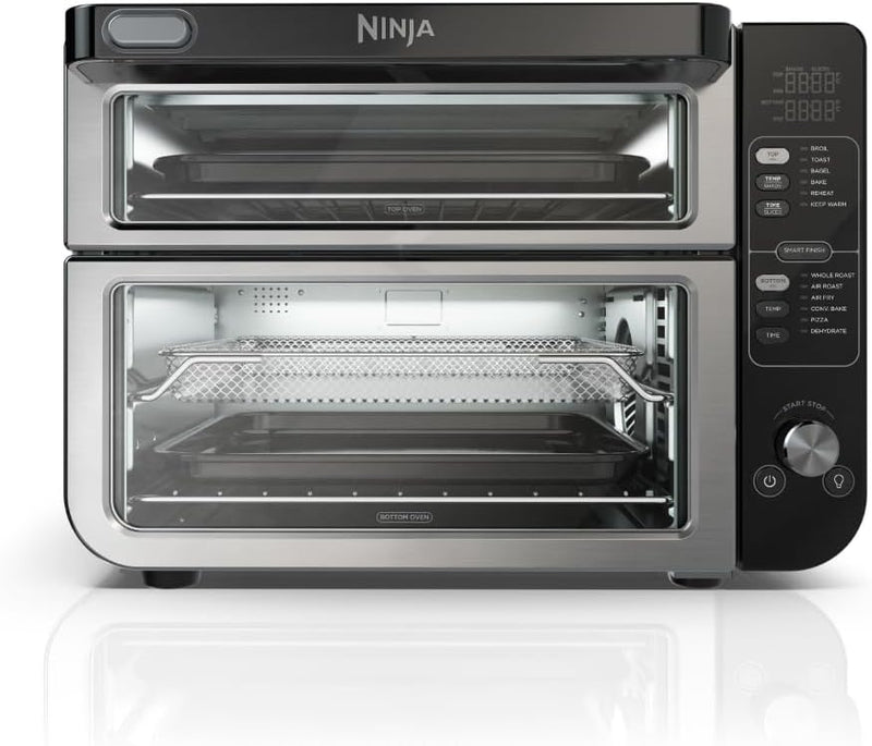 Ninja 12-in-1 Double Oven with FlexDoor, Air Fry Bottom - - Scratch & Dent