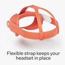 META QUEST 3 FACIAL INTERFACE & HEAD STRAP 899-00629-01 - BLOOD ORANGE New