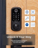 DESLOC B200 FINGERPRINT KEYLESS DOOR LOCK APP CONTROL SMART LOCKS - BLACK - Like New