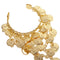 GENERIC ADJUSTABLE BOHEMIAN COIN BRACELET WITH CHAINED RING - GOLD - Like New
