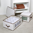 Honey-Can-Do 2-Pack Closet Fabric Storage Box Lid Clear-View Window SFT-09986 - Brand New