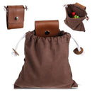 XLIUAX FORAGING BAG WAXED CANVAS POUCH FORAGING POUCH STORAGING - BROWN - Like New