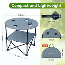 WOSVOLUNT PORTABLE CAMPING TABLE FOLDING POP UP LIGHTWEIGHT PCF01 - GRAY - Like New