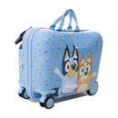 DISNEY KIDS' BLUEY HARDSIDE RIDE-ON SPINNER SUITCASE - BLUE/MULTI - Like New