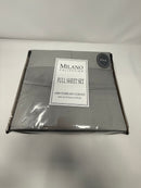 MILANO COLLECTION 1000 THREAD COUNT 4 PC SHEET SET. FULL SIZE - SILVER - Like New