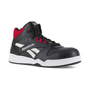 REEBOK WORK BB4500 WORK HIGH TOP SNEAKER - SIZE: MEN 10W - BLACK RED - Like New