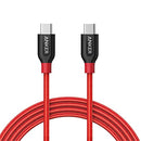 Anker USB C to USB C Cable PowerLine+ USB 2.0 Cord 6ft A8188 - Red - Like New