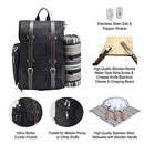 CALIFORNIA PICNIC PICNIC BACKPACK FOR 2 STYLISH ALL-IN-ONE - BLACK/BROWN - Like New