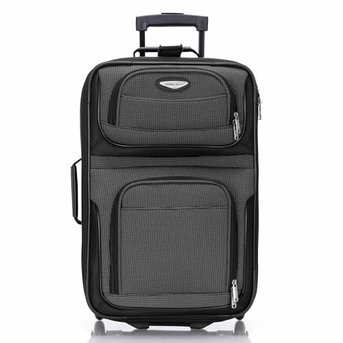 TRAVEL SELECT AMSTERDAM SOFTSIDE EXPANDABLE ROLLING LUGGAGE, 21" H - GRAY - Brand New