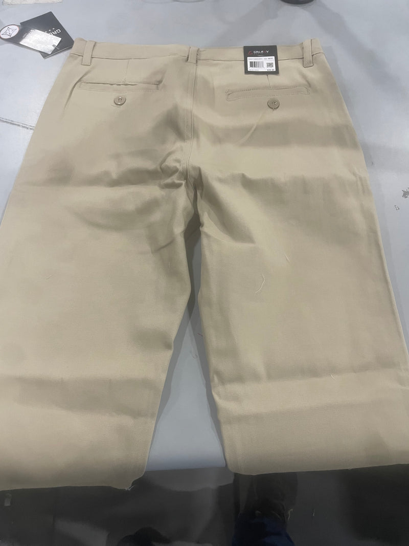 GALAXY BY HARVIC PANTS MEN'S 4 WAY STRETCH CASUAL - SIZE: MEN 30X31 - KHAKI - Brand New