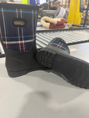 DKSUKO RAIN BOOT - SIZE: WOMEN 8 - BLUE PLAID - Like New