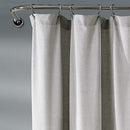 LUSH DECOR LINEN BUTTON SHOWER CURTAIN 72" W X 72" L 54512014 - WHITE/GRAY - Like New