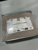 BIBB HOME BAMBOO 2000 THREAD CHAMBRAY HEATHERED SHEET SET, TWIN - GRAYISH TAUPE - Like New