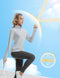 FKEEP Women Long Sleeve Quick Dry Athletic Shirt UPF 50+ Top Thumbholes - Gray - Brand New