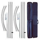GDKJMY Swooper Feather Flag Pole Kit 2 Packs 15 Feet Black Travel Bag - New - Brand New