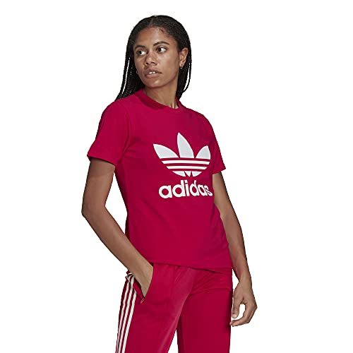 ADIDAS ORIGINALS TREFOIL TEE - SIZE: WOMEN XS - BOLD PINK - Brand New