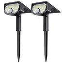 ALOFTSUN SOLAR MOTION SENSOR OUTDOOR LIGHTS WATERPROOF CMS30-2P-BLK - BLACK - Like New