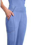 Cherokee Infinity Womens Scrub Jogger Pants Mid Rise Wicking XL PETITE - CIEL - Like New