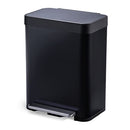 HOME ZONE LIVING 13 GALLON LARGE CAPACITY KITCHEN TRASH CAN - MATTE BLACK - Like New