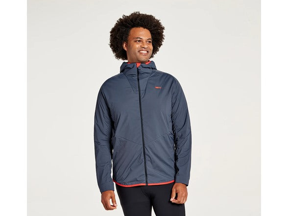 HOKA HYBHYBRID RUN JACKETRID RUN JACKET - SIZE: MEN M - OMBRE BLUE - Brand New