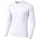 GALAXY BY HARVIC MEN'S LONG SLEEVE PERFORMANCE CREW NECK TEE - SIZE LARGE -WHITE - Brand New
